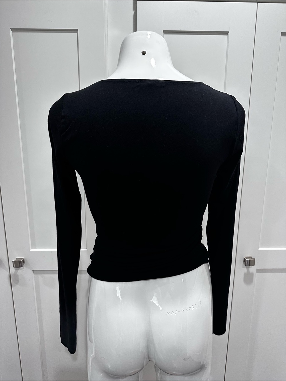Reformation Square Neck Long Sleeve Women's Top - Black - Picture 5 of 7